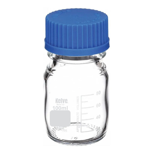 Frasco Para Laboratorio Kelve Vidrio Graduado C/ Tapa 100 Ml