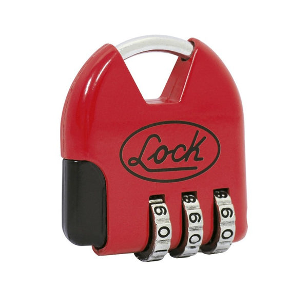 Candado de Combinación Digital LOCK L21M36 de 36 mm Rojo | Candado de Seguridad para Maletas y Equipaje