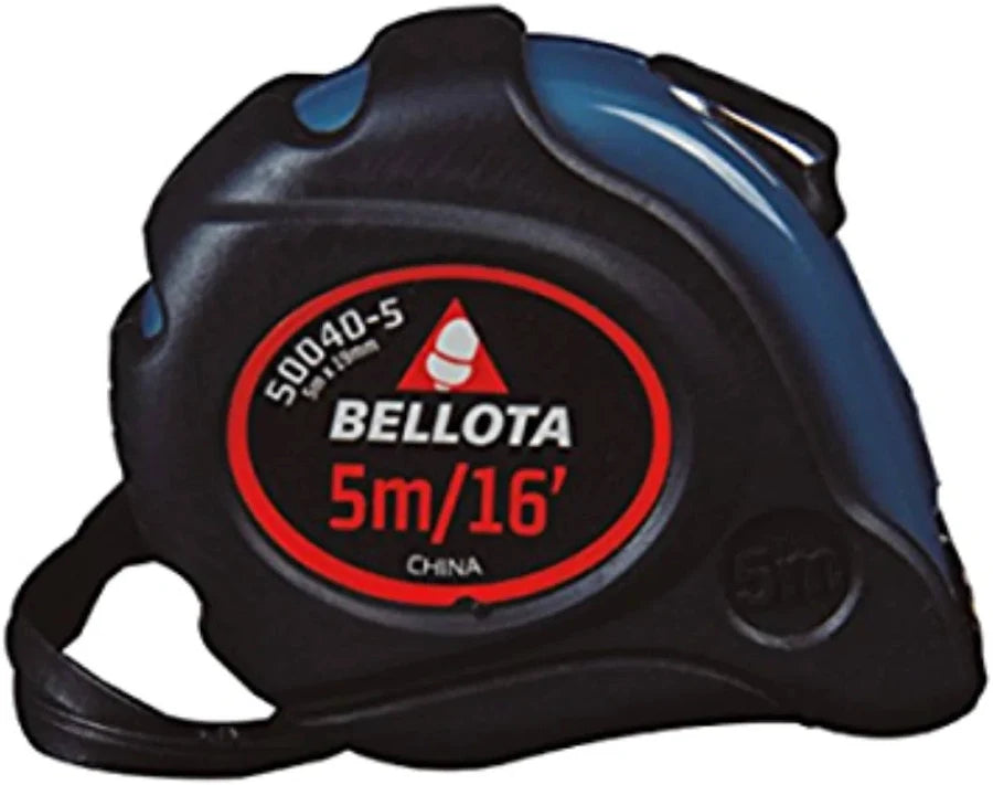 Bellota 50040-5 Flexómetro de 5 Metros Anti-Golpes Medición Precisa y Duradera