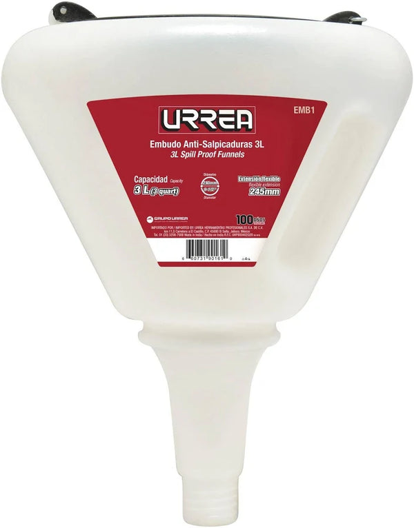 Embudo Antisalpicaduras de 3 Litros Urrea Blanco