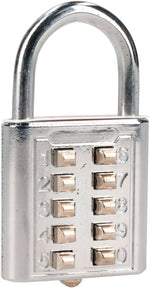 Candado de Combinación Digital LOCK C27C40 de 40 mm Cromado | Candado de Seguridad con Combinación de 5 Dígitos - vista 1